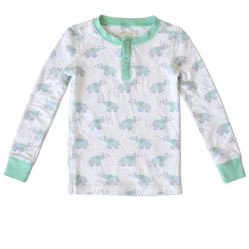 The Beaufort Bonnet Company Elephant Print Long Sleeve Tee Shirt 4T Pima Cotton